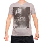 Darth Vader T-Paita Harmaa, iso ja pelottava printti, harmaa, O-kaulus, mukava ja viileä perusmallinen T-paita