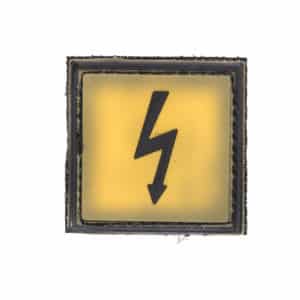 Sähköiskun Vaara Keltainen Velcromerkki
