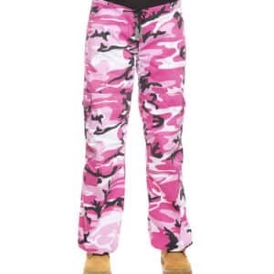 Naisten Colored Paratrooper Reisitaskuhousut Pinkcamo