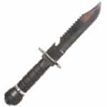 Survival Knife Veitsi Kompassilla 26cm Musta