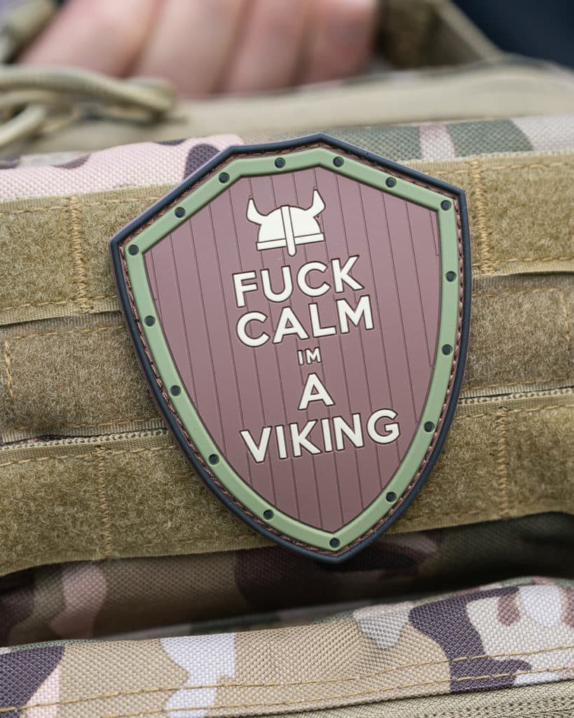 Viking PVC Velcro Merkki Coyote, tarranauhallinen tarranauhamerkki, viikinkiteema
