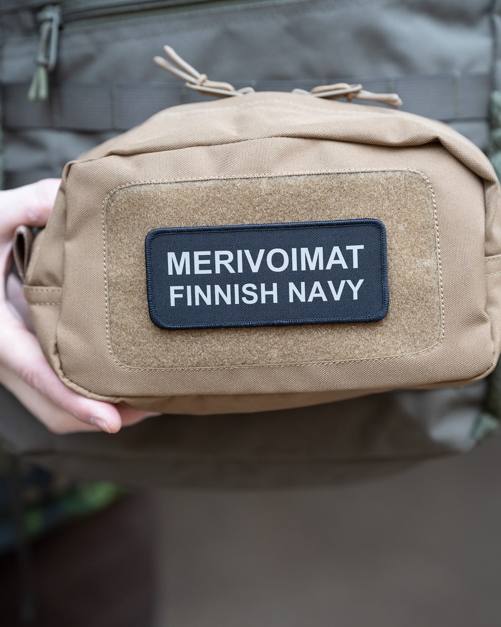 Merivoimat Finnish Navy Velcromerkki Musta