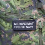 Merivoimat Finnish Navy Velcromerkki Musta