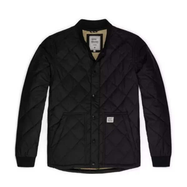 Byron Waterproof Quilted Jacket with Hood Black