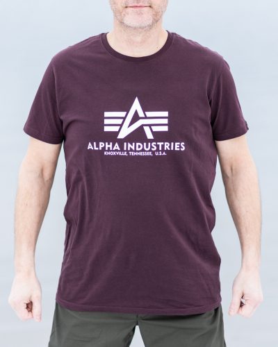 Alpha Basic Logo T-Paita Maroon