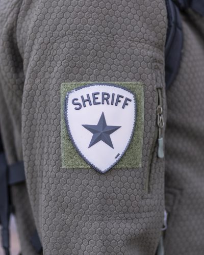 Sheriff Shield Sheriffi Velcromerkki Harmaa